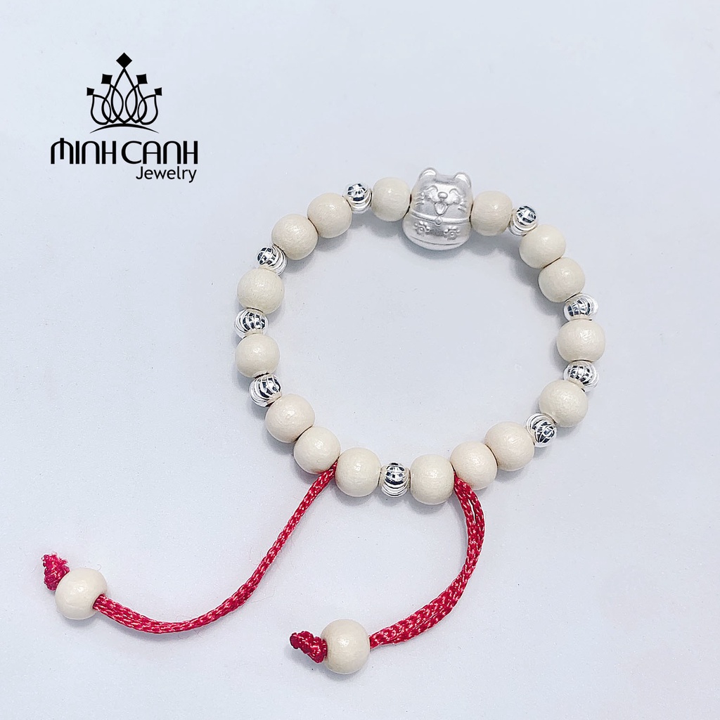 Ảnh Vòng Dâu Tằm Charm Con Mèo 7 Bi Và 9 Bi Cho Bé Trai Và Gái - Minh Canh Jewelry 4