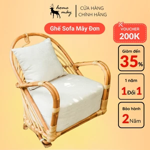 Ghế sofa mây chân thấp CAO CẤP HOME MÂY - Dành riêng cho quán cafe và homestay