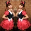 Trang phục Cosplay Mickey Minnie bằng vải Polyester hợp thời trang cho Halloween và nhập vai