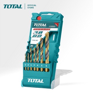 TOTAL Bộ 7 mũi khoan kim loại HSS TACSD0075