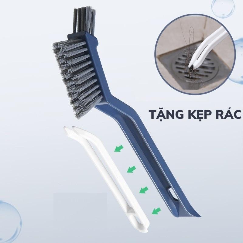 Bàn chải nhà tắm chà góc tường, chổi cọ nhà vệ sinh cán dài chà khe hở sàn đa năng