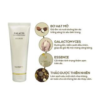 Sữa Rửa Mặt Tạo Bọt Dr.Pepti Galacto - Centella Cleansing Foam 110ml - Bebeau