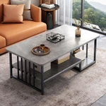 Bàn Trà Sofa HOLI Phòng Khách Mặt Bo Góc An Toàn, Có 2 Tầng Họa Tiết, Chân Sơn Tĩnh Điện Hàng Cao Cấp Bảo Hành 3 Nắm — ảnh 5