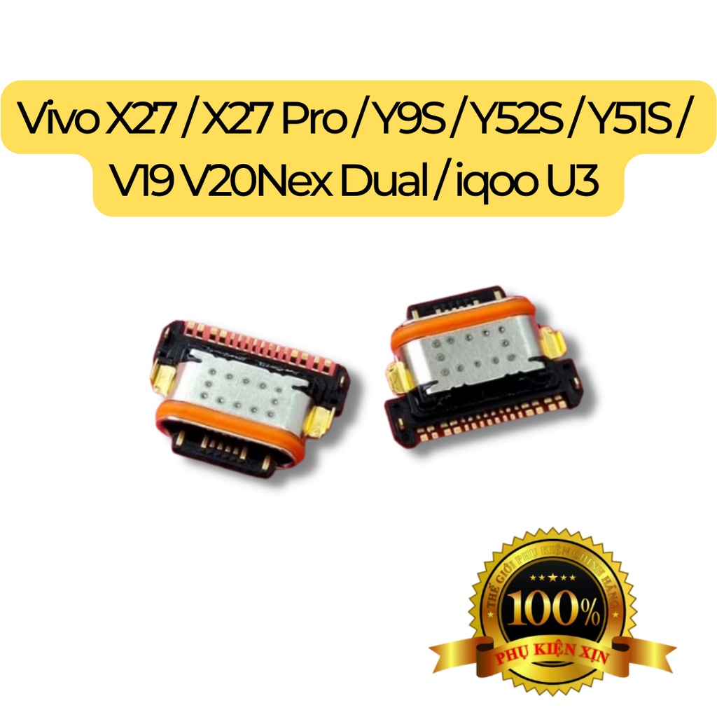 Chân Sạc Rời Vivo X27 / X27 Pro / Y9S / Y52S / Y51S / V19 V20 / Nex Dual / iqoo U3 New Zin Dùng Thay Thế Chính Hãng