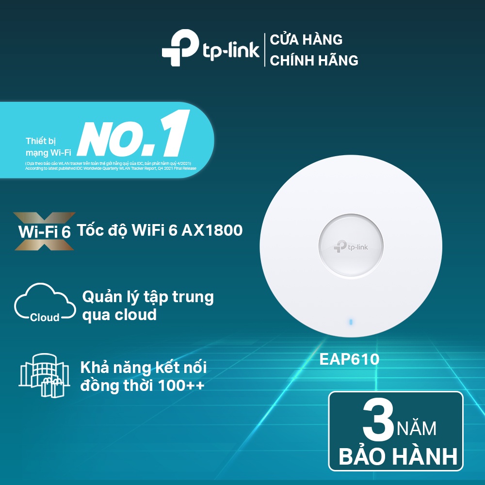 Bộ Access Point Gắn Trần TP-Link EAP610 Wifi 6 AX1800
