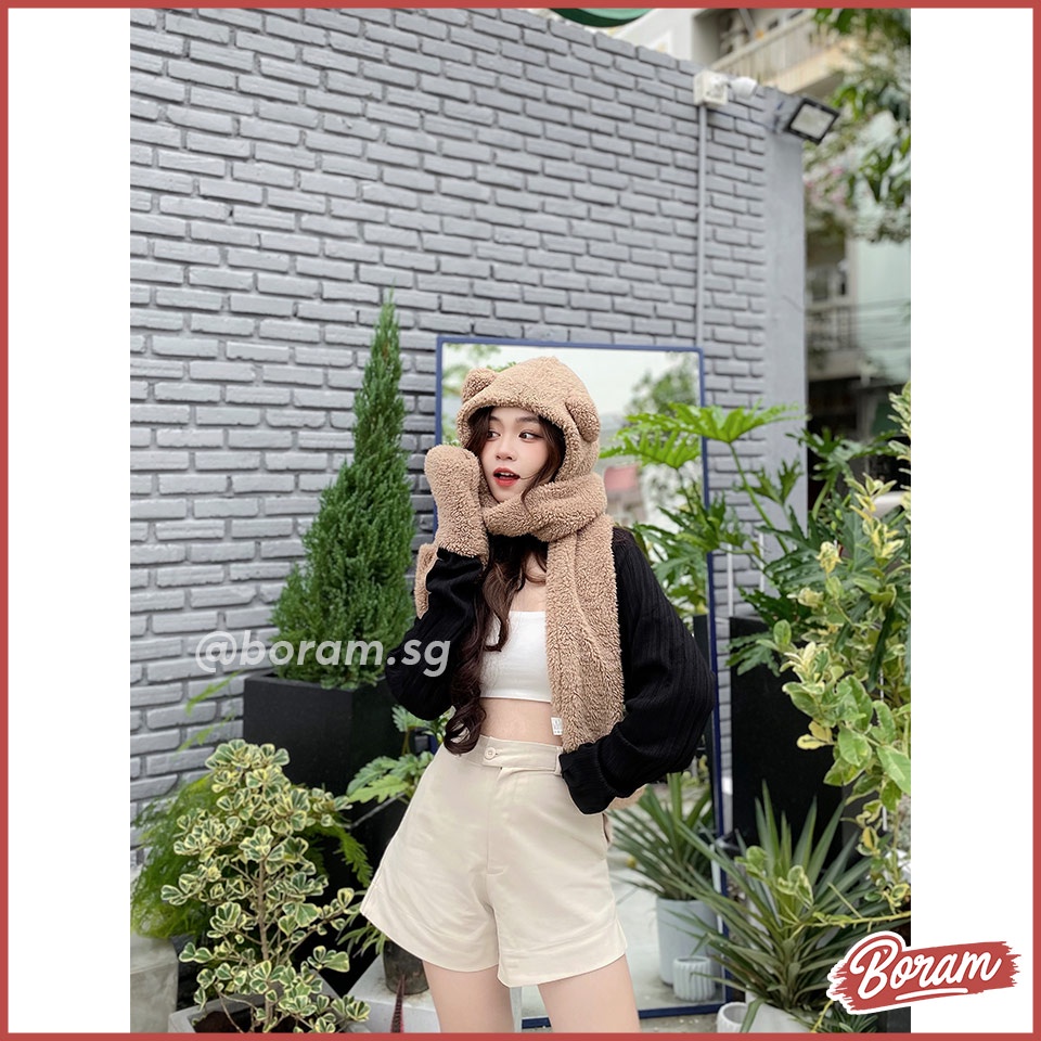 Quần shorts lưng cao quai nhê, quần đùi basic BORAM SG