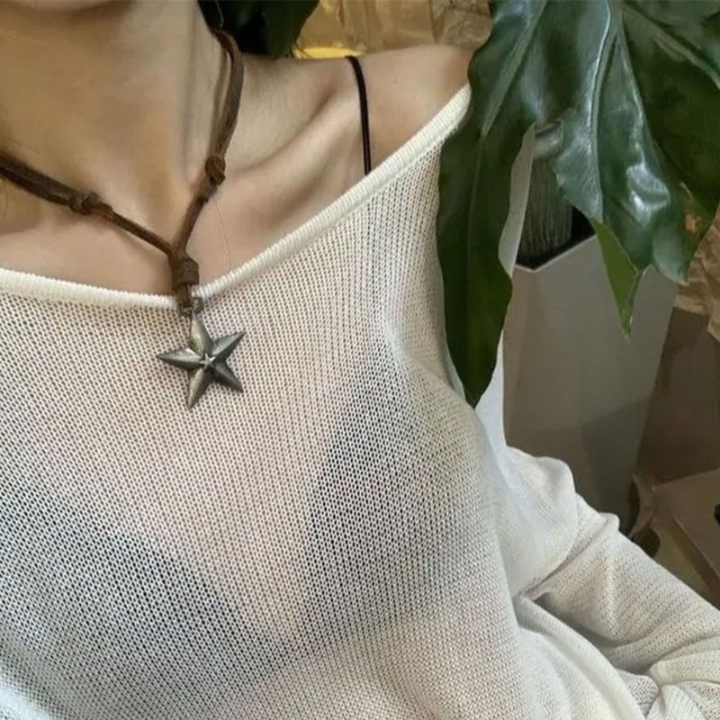Vòng cổ Mặt Ngôi Sao Phong Cách Boho Cổ Điển Cho Nữ