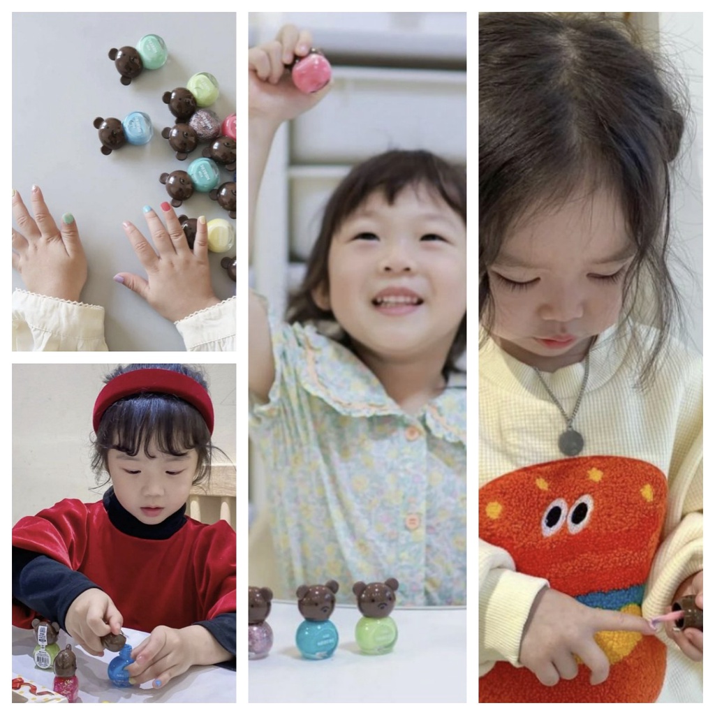 Sơn Móng Tay Dạng Lột 3 Màu Sắc Không Độc Hại Cho Bé