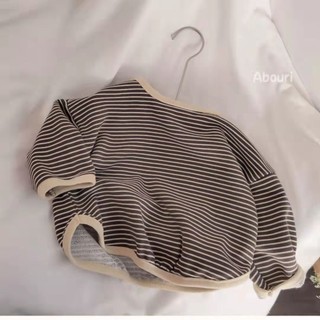 Áo len dài tay trẻ em Áo Hoodie sọc mùa thu trẻ em Áo nỉ thời trang Hàn Quốc