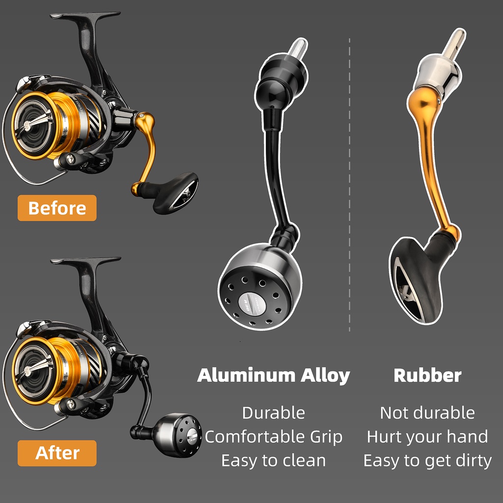 Ảnh Tay quay máy câu cá GOMEXUS không cần nguồn 57mm thích hợp cho Shimano Sienna FX Nasci Daiwa Revros LT RR 4