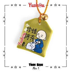 Túi Phước Yushou Tình Bạn - Chú Tiểu Đáng Yêu - Kiểu Omamori Nhật, Có sẵn, Quà tặng ý nghĩa.