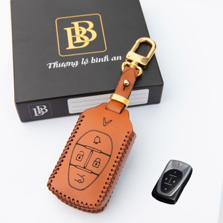 Bao da chìa khoá Ô Tô VINFAST E34, VF8 VF9 2023 Da Bò Thật khắc tên và sđt chủ xe bảo hành 2 năm BB