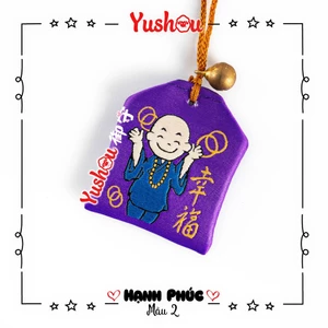 Túi Phước Yushou Hạnh Phúc Chú Tiểu Mẫu 2 - Kiểu Omamori Nhật, Có sẵn, Quà tặng ý nghĩa.