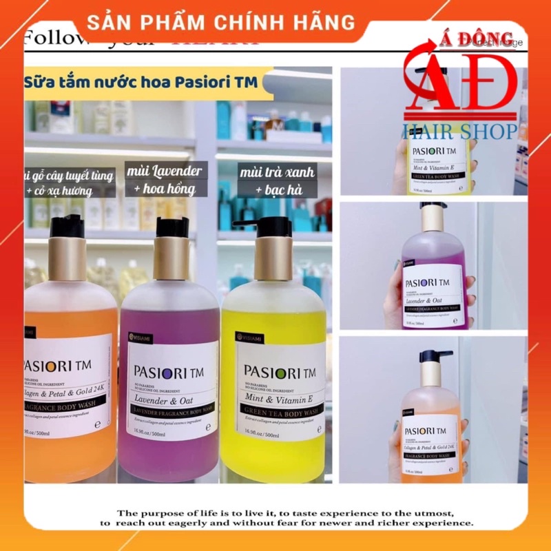 SỮA TẮM HƯƠNG HOA LAVENDER PASIORI TM VISIAMI DƯỠNG ẨM DA KHÔ 500ML