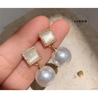 Khuyên tai đính dá dáng dài dự tiệc sang chảnh LINDO