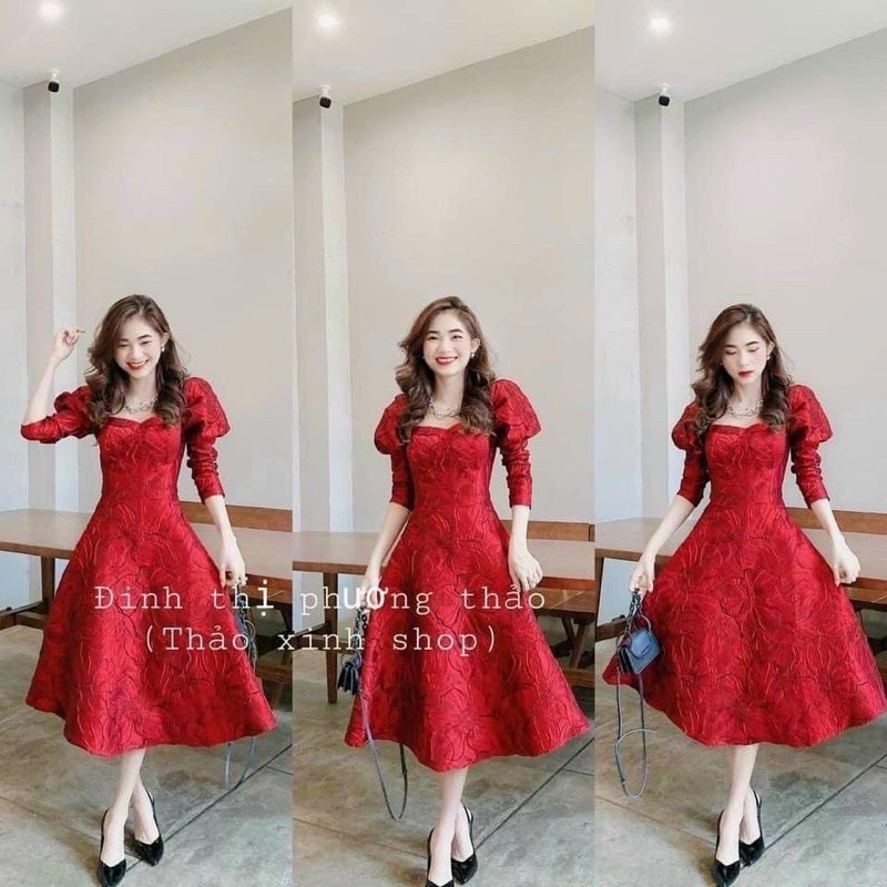 Set Áo Len mix Yếm nhung và Các Mẫu Váy Đón Tết
