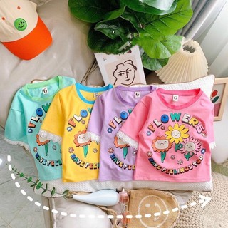 AT12-[tomnaukid] Áo thun bé gái phối tay ren siêu đáng yêu - Size 9-45Kg