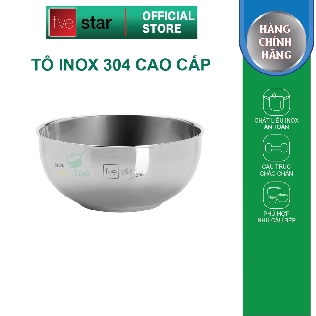 Tô chén inox 304 cao cấp Fivestar 2 lớp , hàng xuất khẩu | Shopee Việt Nam