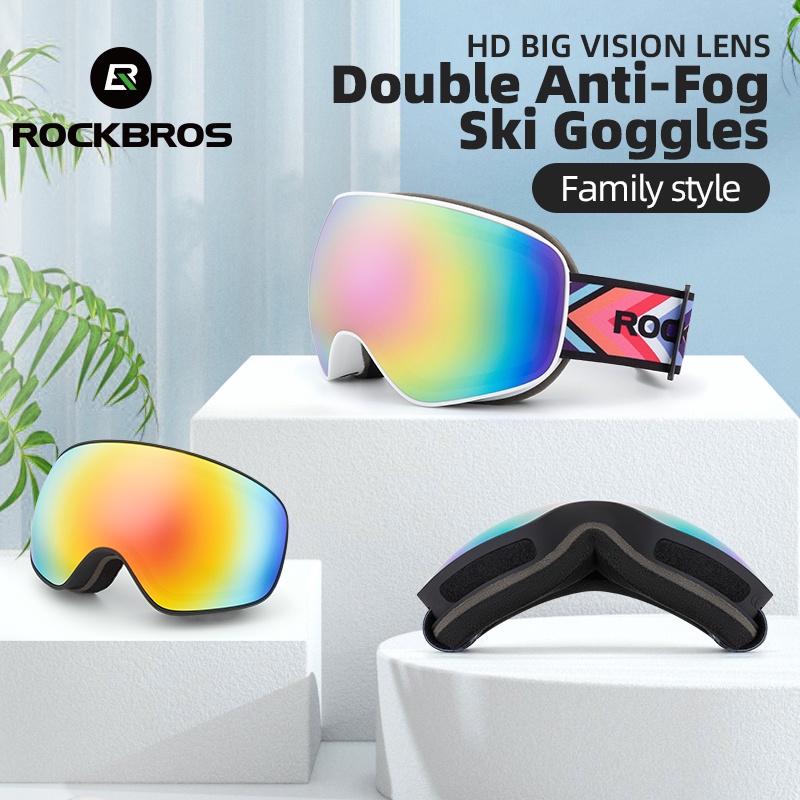 Kính trượt tuyết ROCKBROS Kính chống sương mù Kính chống gió Cận thị Người lớn Trẻ em Thiết bị thể thao tuyết