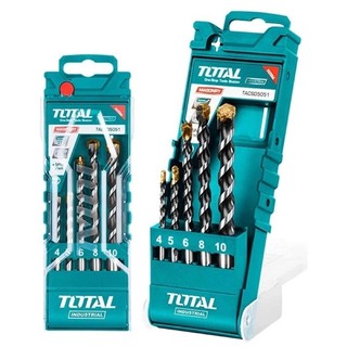 TOTAL Bộ 5 mũi khoan bê tông đuôi trơn TACSD5051