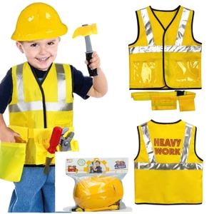 Exhila Xây Dựng Công Nhân Trang Phục Cho Bé Trai Trẻ Em Vai Trò Chơi Đồ Chơi Kỹ Thuật Áo Vest Cho Ki