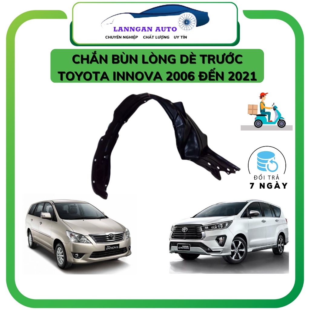 Chắn bùn lòng dè trước xe Toyota Innova 2005 đến 2021. Đủ các đời xe