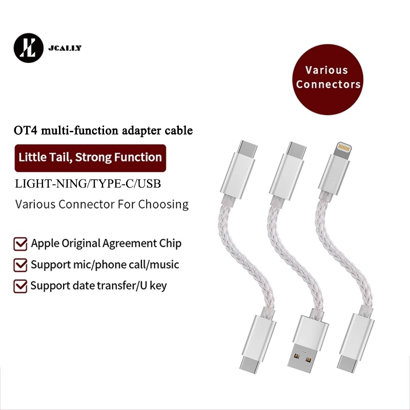 Cáp chuyển đổi đa chức năng JCALLY OTG USB-C sang USB-C Thích hợp cho dây giao diện Android Type-C Cáp sạc OT04