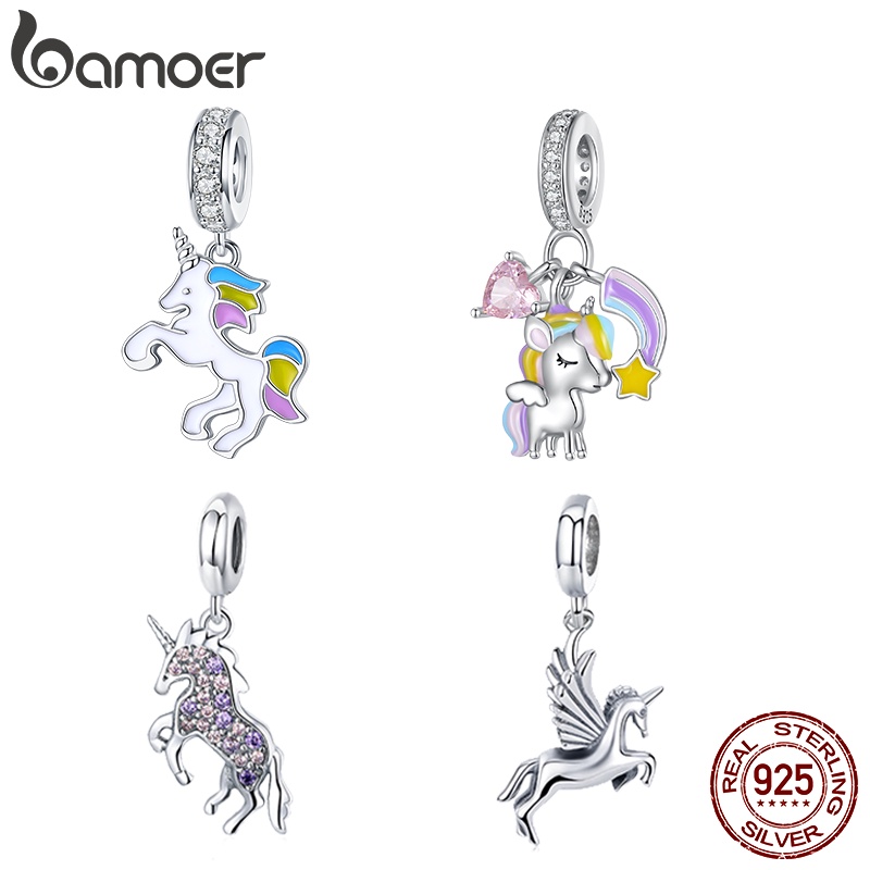 BAMOER Vòng Tay Bạc 925 Hình Kỳ Lân Thời Trang