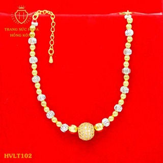 Vòng Tay, Lắc Tay Nữ Mặt Đính Đá Xi Mạ Vàng Non Cao Cấp - Trang Sức Hava Hong Kong - HVLT102
