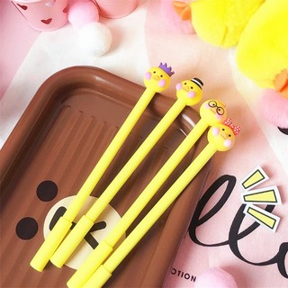 10 cái Bút gel nước mực đen hình vịt vàng QNshop