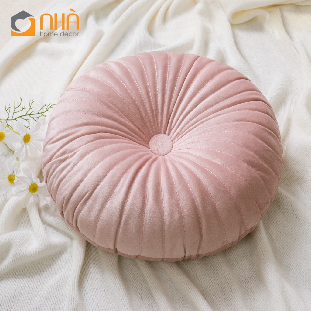 Gối Tựa Lưng Sofa Đệm Tròn Trang Trí Sofa Nhung Sang Trọng, Cao Cấp