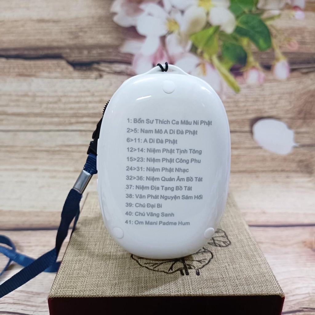 Máy nghe pháp Chiếc Lá Bồ Đề Tịnh Tông jsa03-led 41 bài niệm Phật tiếng Việt, có khe gắn thẻ nhớ