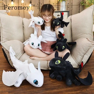 Cách huấn luyện rồng của bạn Đồ chơi nhồi bông không răng Night Fury Búp bê sang trọng Đồ chơi mềm cho trẻ em