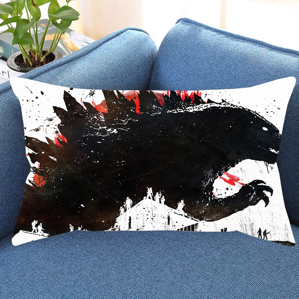 Vỏ Gối Đơn Hình Chữ Nhật In Hình Godzilla Polyeste Trang Trí Nhà Cửa (Không Kèm Lõi)