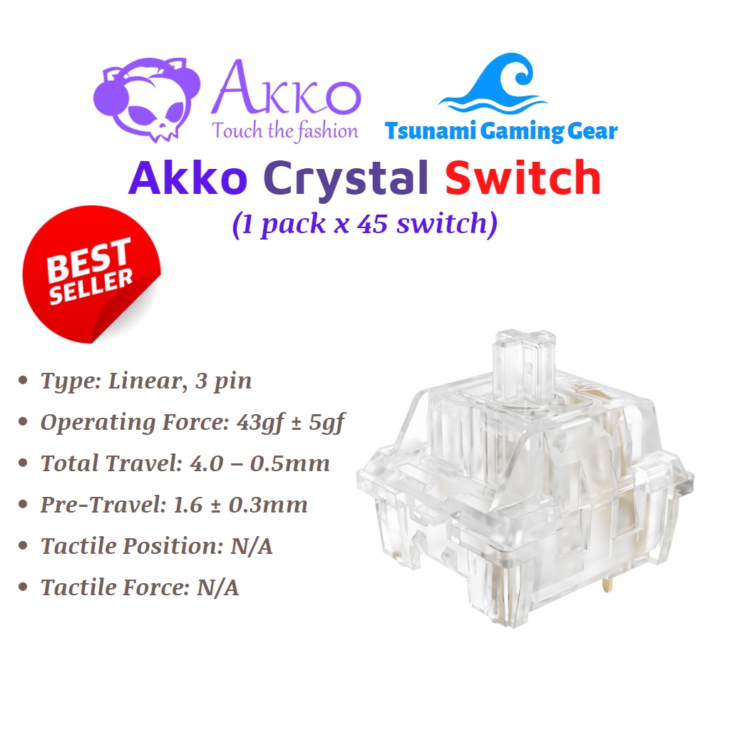 Bộ switch AKKO CS Crystal (45 switch) - Hàng chính hãng | Shopee Việt Nam