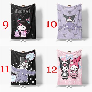 Kuromi 4 Kích Thước Flannel Chăn Kuromi Giai Điệu Dễ Thương Thời Trang Trẻ Em Đơn Mặt Mềm Mại Thoải Mái Ấm Giường Chăn Điều Hòa Không Khí Chăn