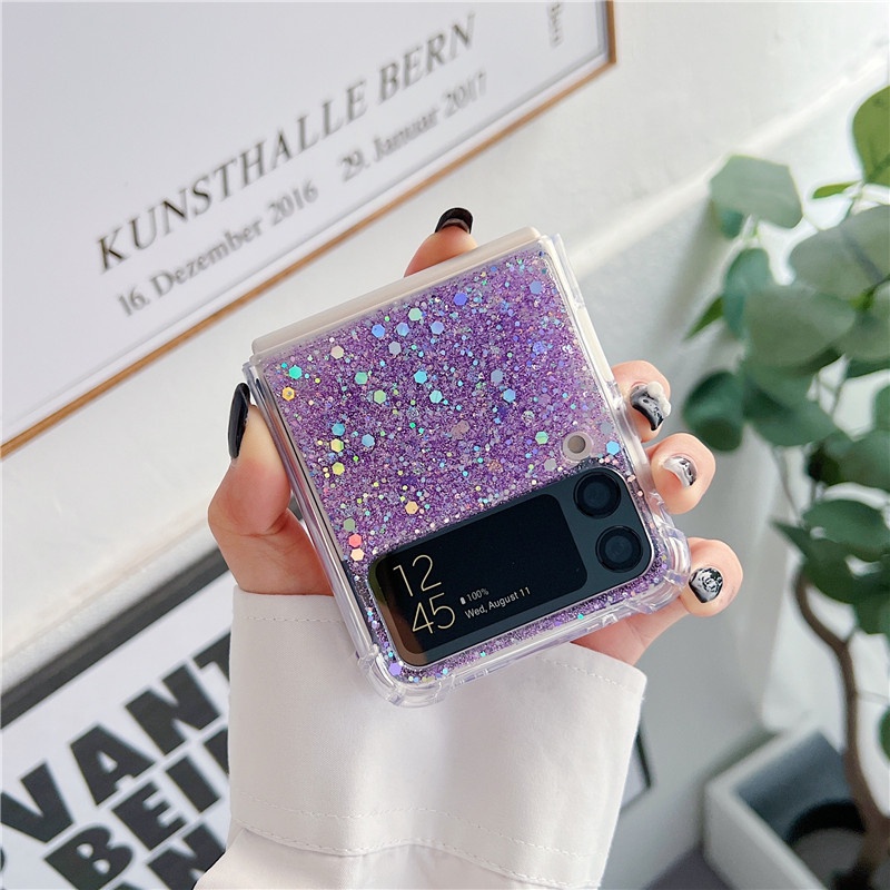 Ốp Điện Thoại Silicon Mềm Trong Suốt Chống Sốc Đính Kim Tuyến Sang Trọng Cho Samsung Galaxy Z Flip 4 Z Flip 3 5G Z Flip 4 Zflip3 Z Flip4 Z Flip 3