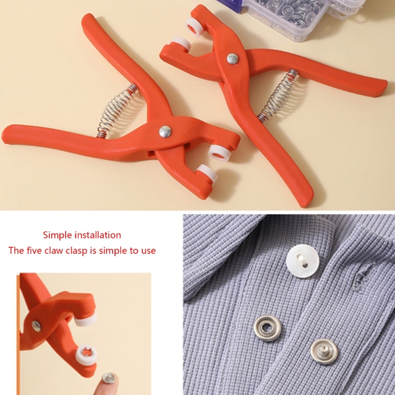 HIk Grommet Bộ Kìm Ngón Tay Thiết Thực Lỗ Đục Lỗ Kìm Bộ Cho Các Dự Án DIY
