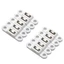 Yoo 10 Chiếc Cửa Trượt Con Lăn Tủ Đồng Bánh Xe Ròng Rọc Cho Tủ Quần Áo Nội Thất Cửa Sổ Phụ Kiện Chiều Rộng 7