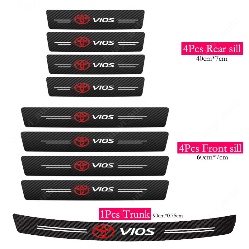 Miếng Dán Chống Trầy Không Thấm Nước Bảo Vệ Cốp Xe Hơi Toyota Vios