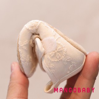 Mg-infant Bé Gái Giày Chống Trơn Trượt Mềm Đế Ren Nơ Đế Bằng Tập Đi Đầu Tiên Tập Đi Mùa Xuân Thu Giày Công Chúa