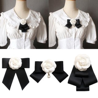 Cổ Điển Camellia - Phụ Kiện Áo Sơ Mi Nữ Với Nơ & Trâm Cài Phong Cách Retro Cho Sinh Viên