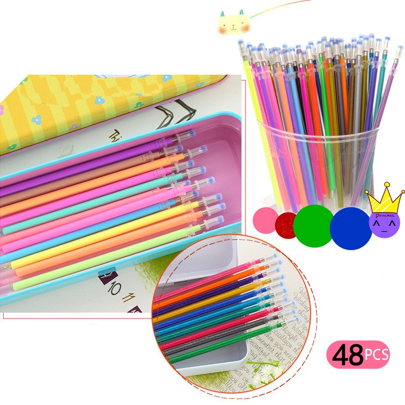 Set 48 Bút Bi Nhiều Màu Sắc Đa Dạng Chất Lượng Cao