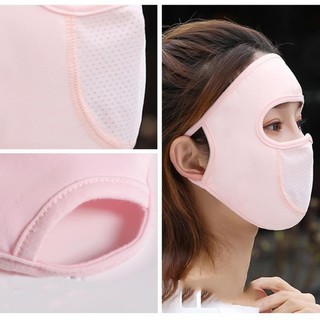 Khẩu Trang Chống Nắng Toàn Mặt Cho Nữ Vải Thoáng Khí, Che Kín Chống Tia UV, Ngăn Bụi Ngoài Trời