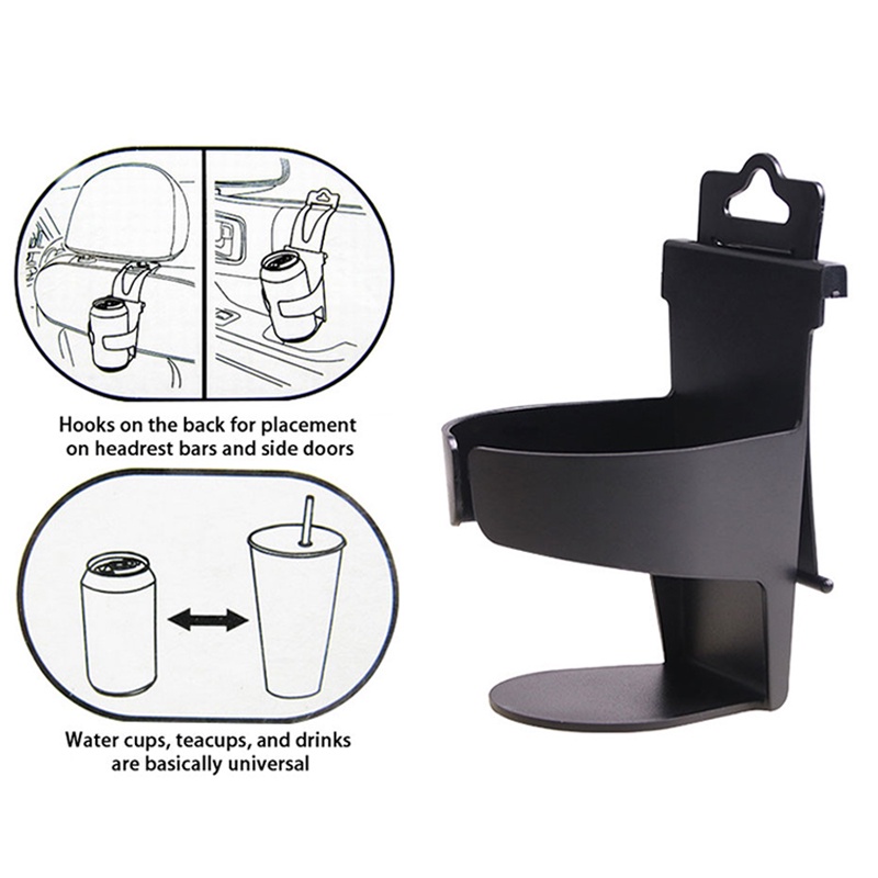 SEAMETAL Giá Đỡ Cốc Nước / Đồ Uống Gắn Ghế Ngồi Xe Hơi Bằng Kim Loại Tiện Dụng