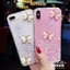 Ốp Điện Thoại Silicon Tương Thích Cho Samsung Galaxy A8 A7 A6 Plus 2018 Trong Suốt Lấp Lánh Bột Di Động Ốp Lưng Bướm Dễ Thương Kim Sa Lấp Lánh Mềm Sáng Bóng Vỏ