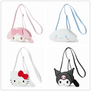Sanrio cute Hello Kitty Cinnamoroll Kuromi Melody Cartoon PU Leather Bag Mini Luxury Backpack For Girls gift