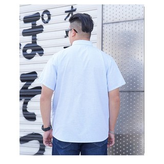Áo Sơ Mi Cotton Tay Ngắn Màu Sắc Đơn Giản Thanh Lịch Có Size Lớn 80-175KG Cho Nam Giới