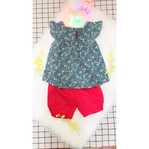 bộ hè bé gái áo dáng váy cực kì xinh 12-23kg, bộ quần áo dáng váy cho bé gái
