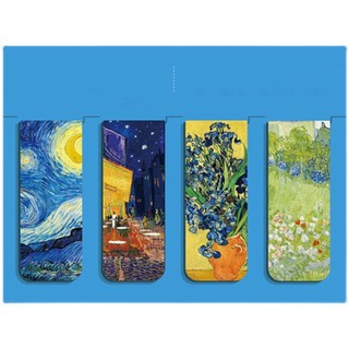 Bộ 4 Bookmark Nam Châm Hình Tranh Van Gogh